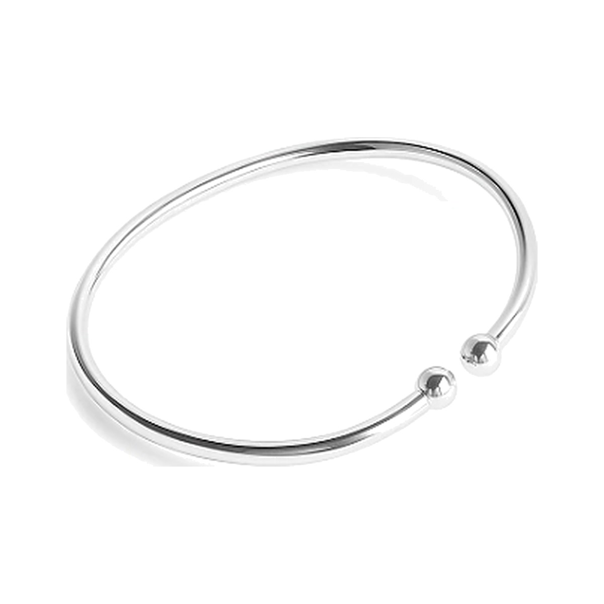 Bracelete Maleável aberta com esferas