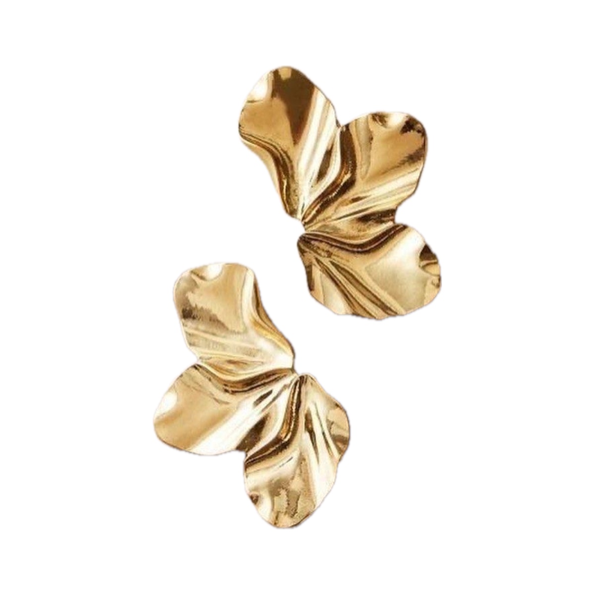 Brinco Orgânico Banhado a Ouro 18k