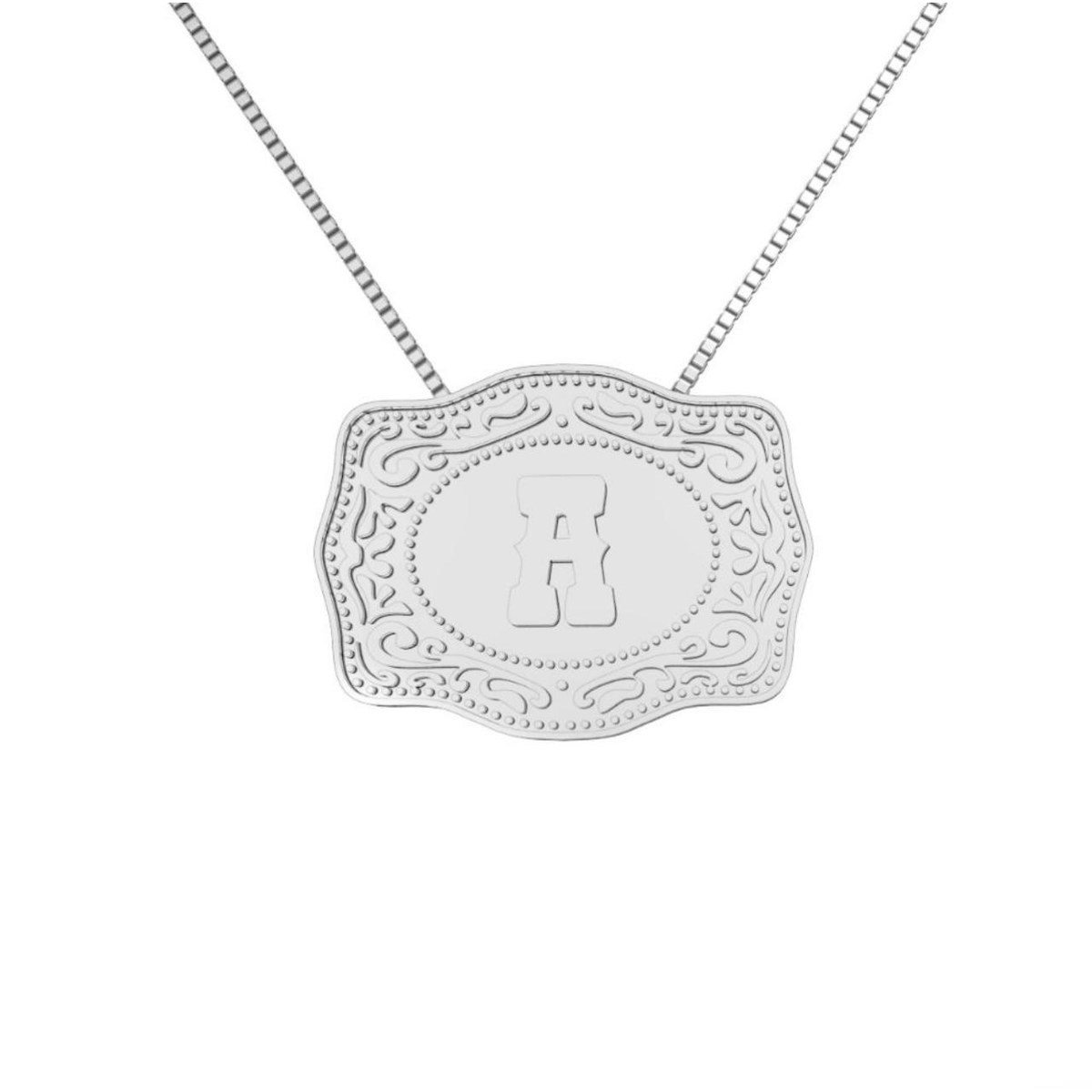 Colar Personalizado Fivela Country com Inicial ou Monograma
