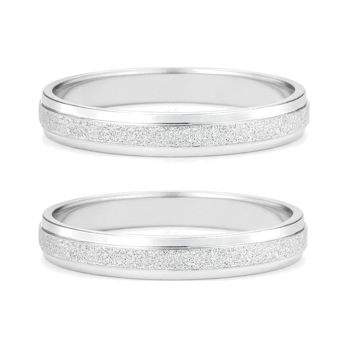 Par de Alianças Diamantada - 3MM