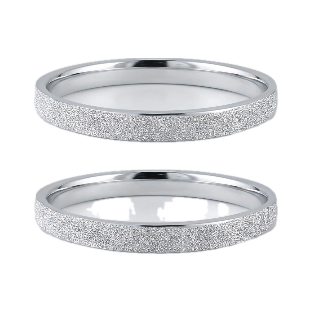 Par de Alianças Square Diamantada - 2MM