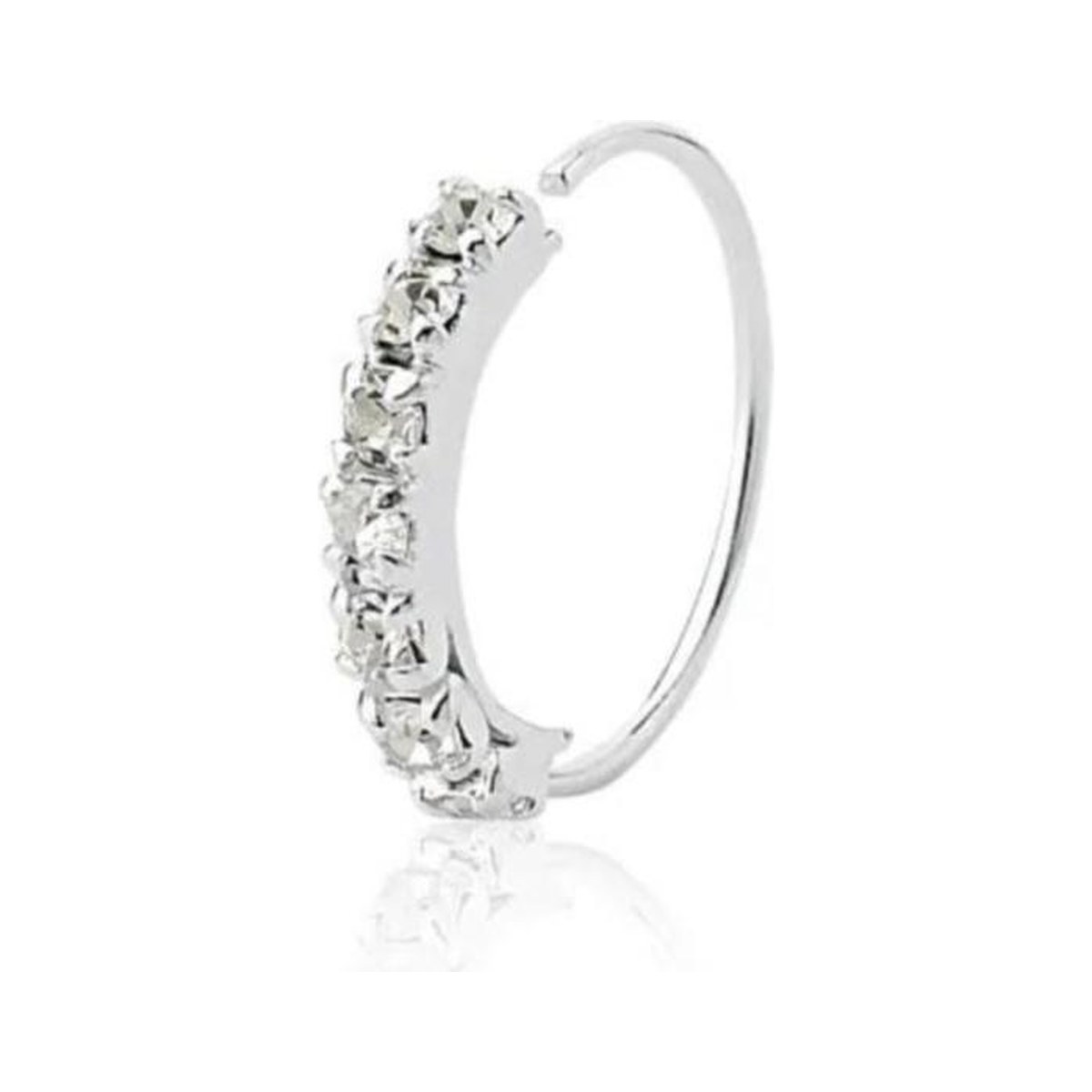 Piercing Argola Cravejada Prata 925