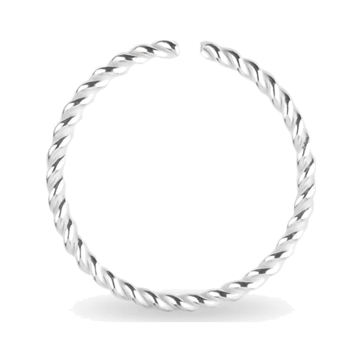 Piercing de Nariz Argola Trançado Prata 925