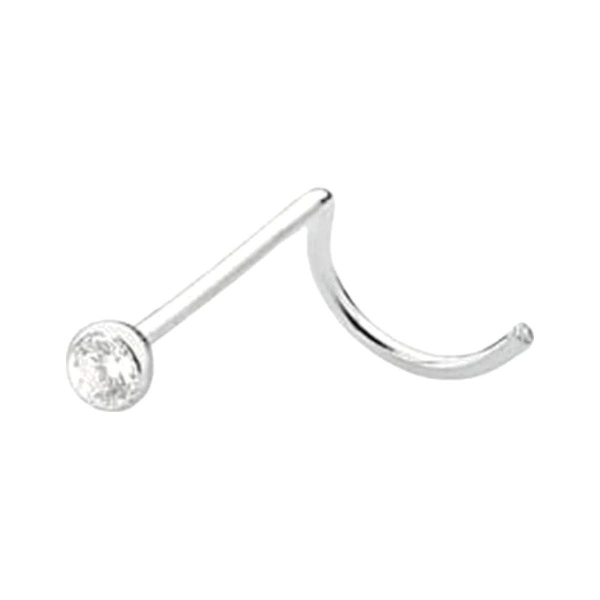 Piercing de Nariz Ponto de Luz Prata 925