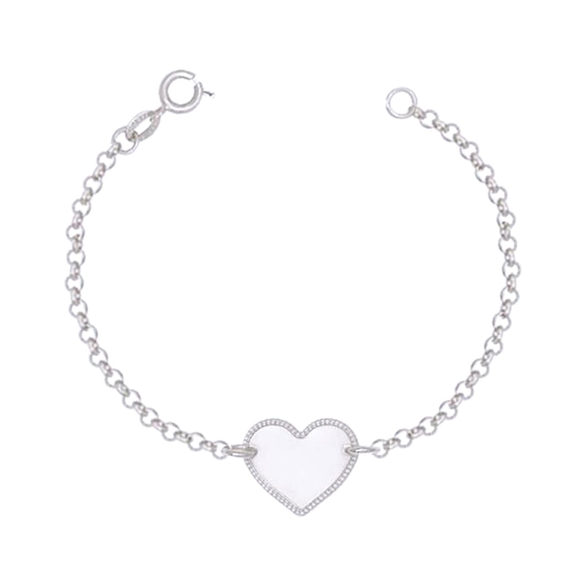 Pulseira Coração Prata 925
