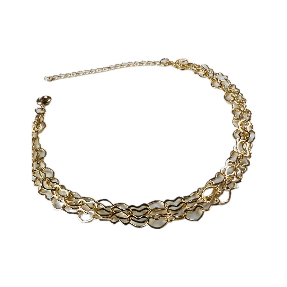 Pulseira Corações Três em Uma Banhada a Ouro 18k