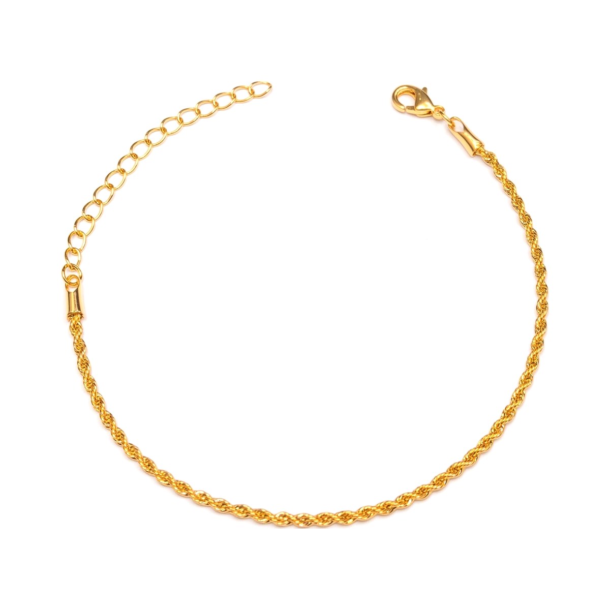 Pulseira Cordão Baiano 1,5mm Banhada a Ouro 18k