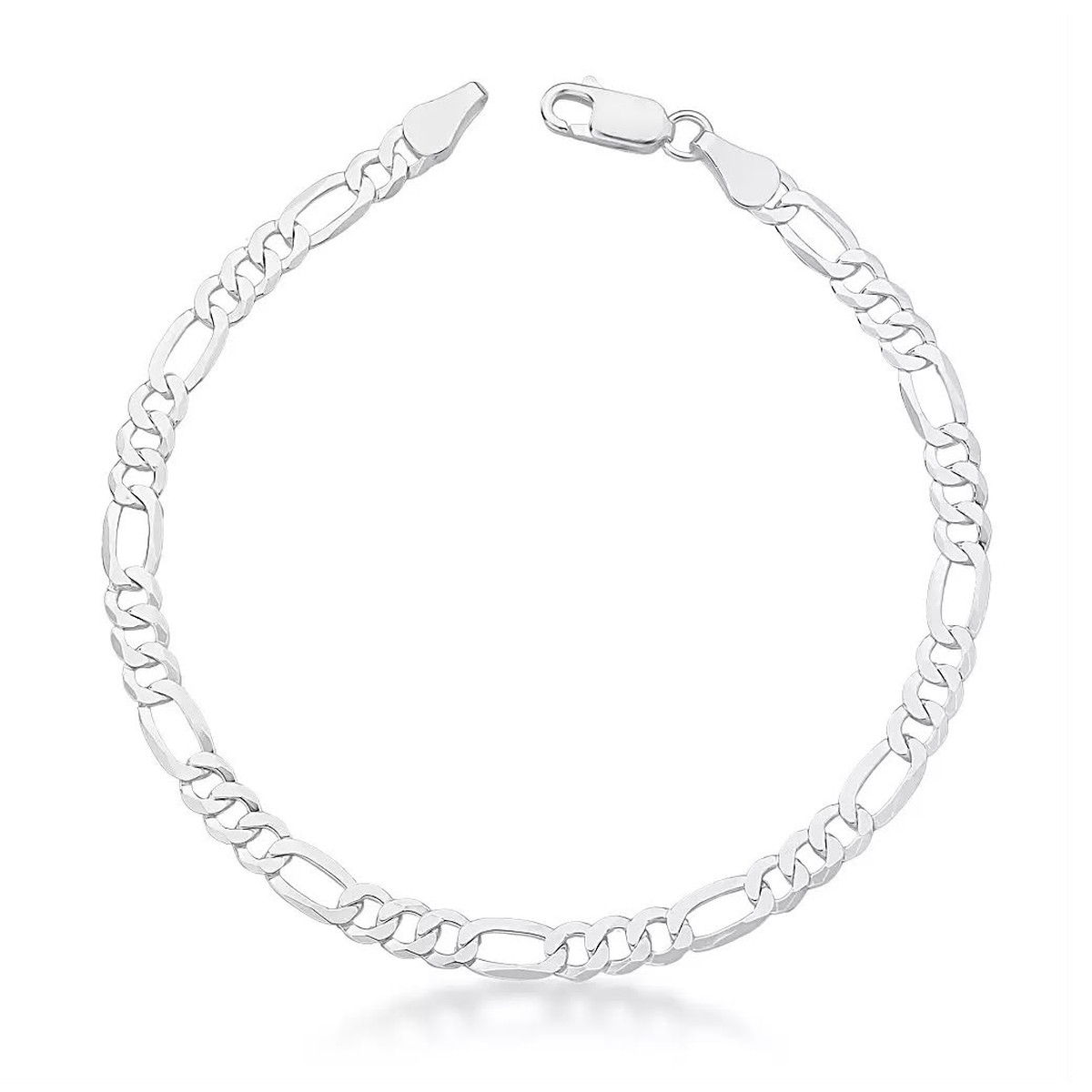 Pulseira Fígaro 3x1 6mm Prata 925