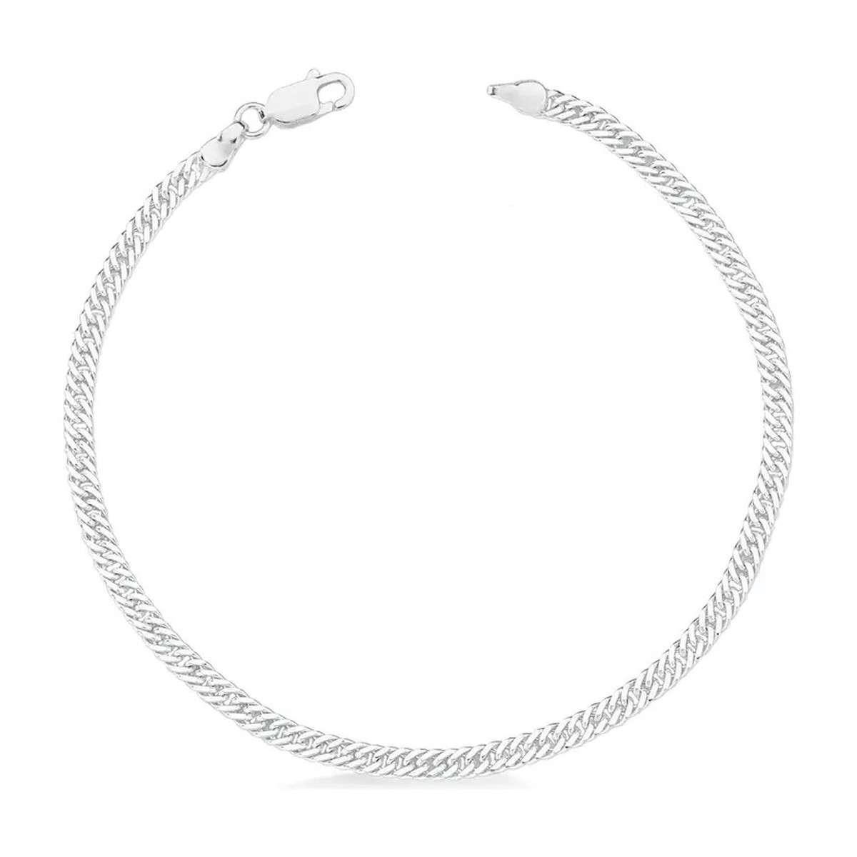 Pulseira Grumet Dupla 3mm Prata 925