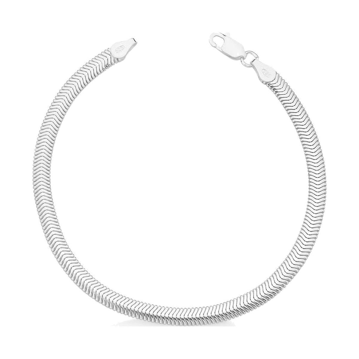 Pulseira Malha 4mm Prata 925