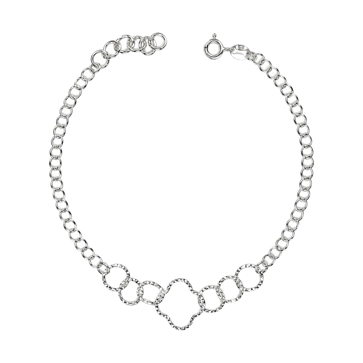 Pulseira Vazada Inspiração V.C Prata 925